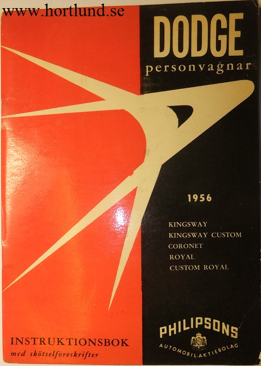 1956 Dodge Instruktionsbok svensk