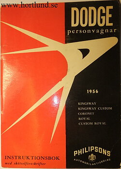1956 Dodge Instruktionsbok svensk