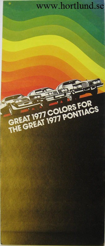 1977 Pontiac alla modeller Colors broschyr