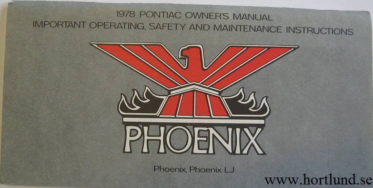 1978 Pontiac Phoenix Owner's Manual
