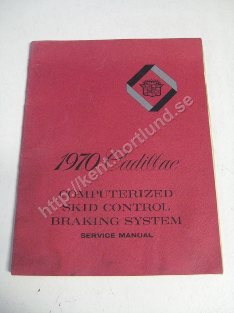 1970 Cadillac Service manual computerized skid control braking system