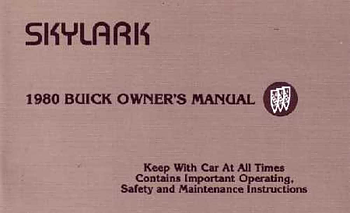 1980 Buick Skylark Owner's Manual