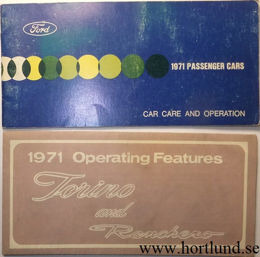 1971 Ford Torino & Ranchero Owners Manual