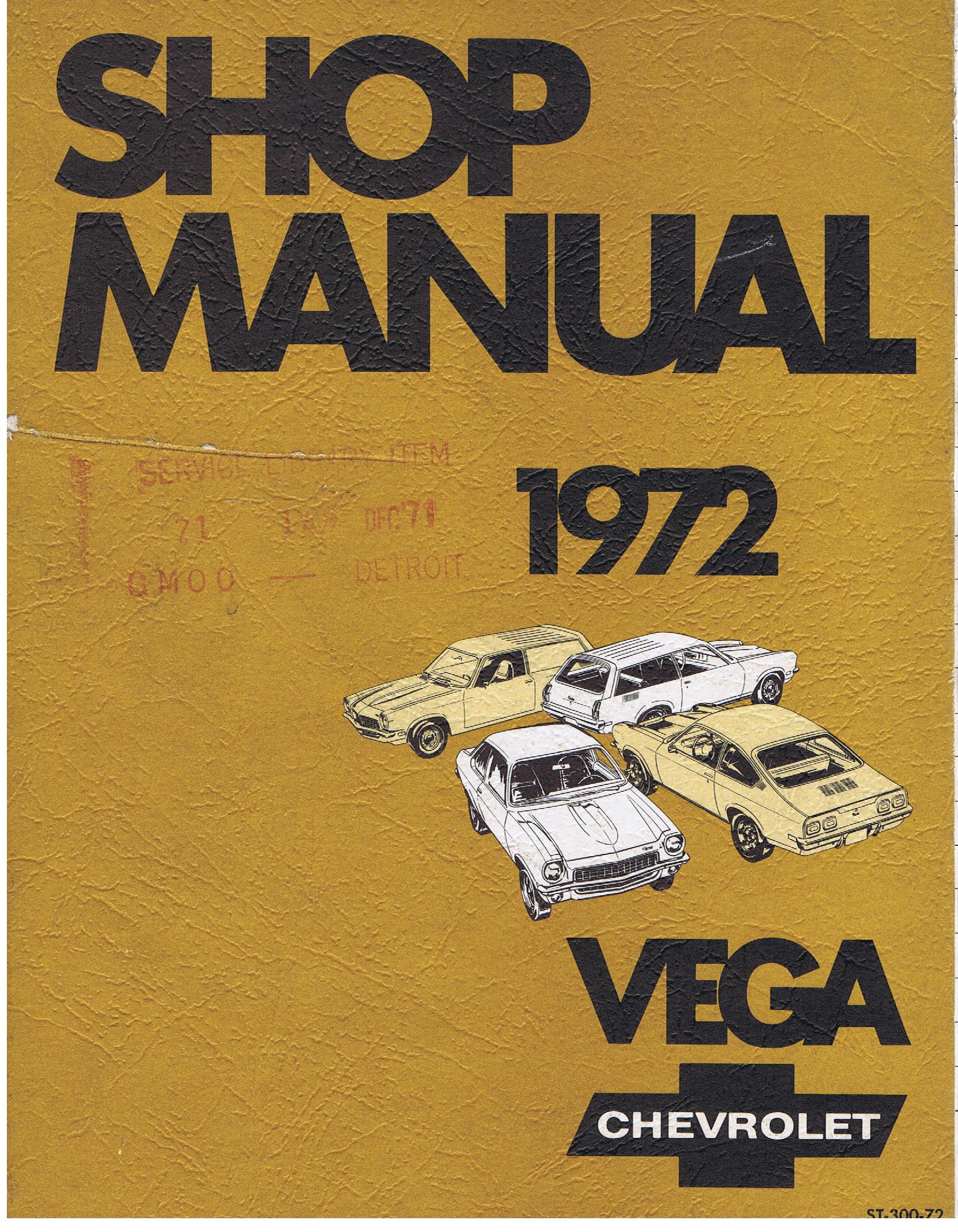 1972 Chevrolet Vega Shop Manual