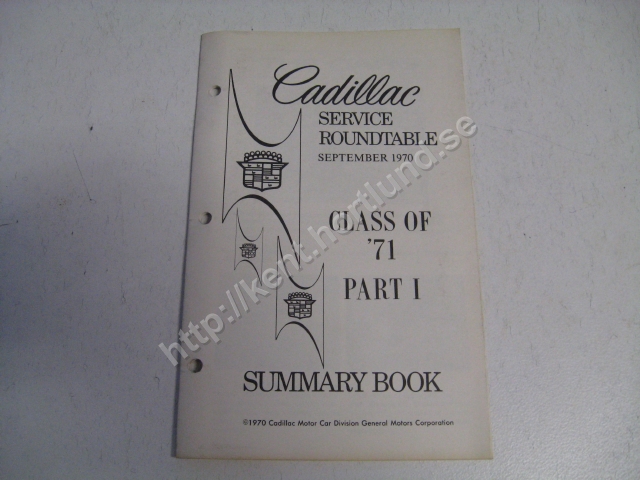 1971 Cadillac Service roundtable summary book