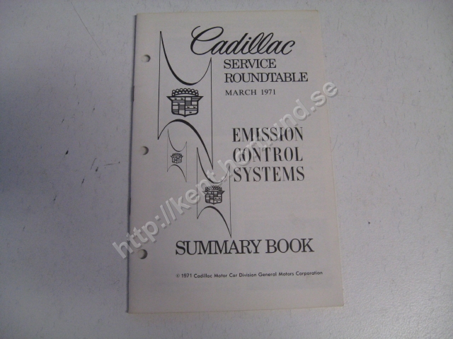 1971 Cadillac Service roundtable summary book