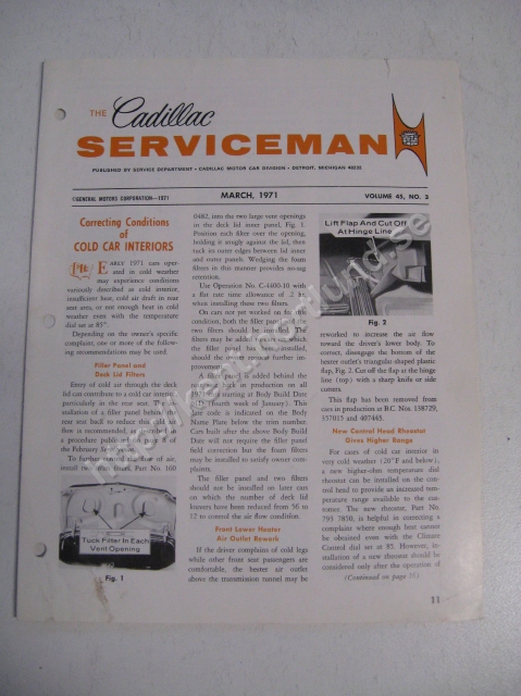 1971 Cadillac The cadillac serviceman Magazine