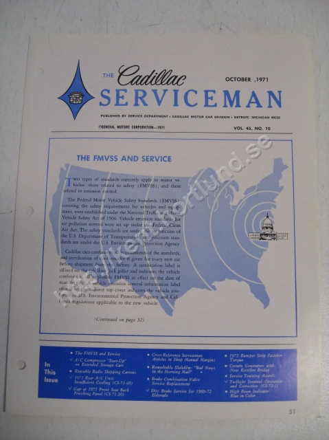 1971 Cadillac The cadillac serviceman Magazine