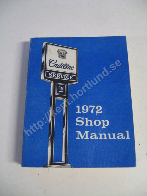 1972 Cadillac Shop Manual