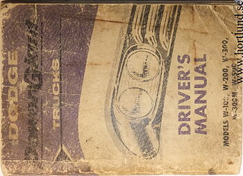 1958 Dodge Truck Driver's Manual