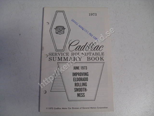 1973 Cadillac Service roundtable summary book