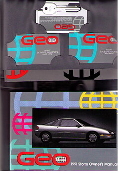 1991 Geo Storm Owner's Manual Instruktionsbok