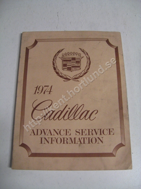 1974 Cadillac advance service information