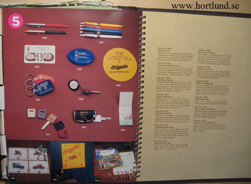 1979 Oldsmobile Merchandising Planning Guide alla modeller