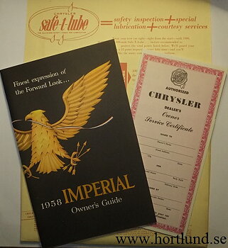1958 Imperial Owners Manual