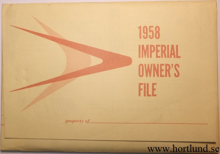1958 Imperial Owners Manual - 2