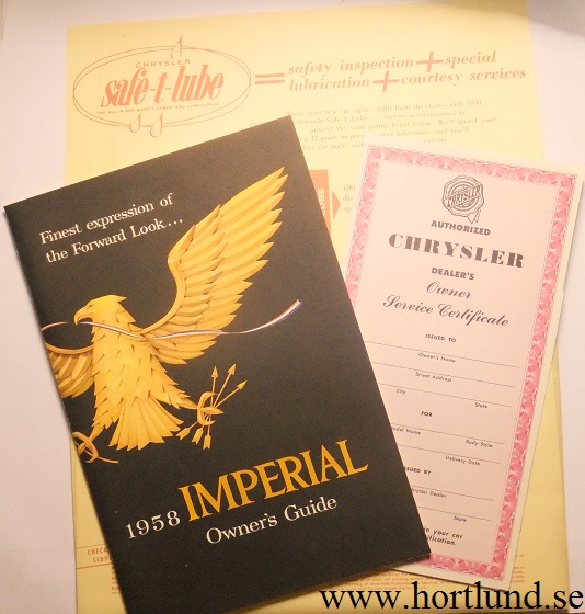 1958 Imperial Owners Manual - 3