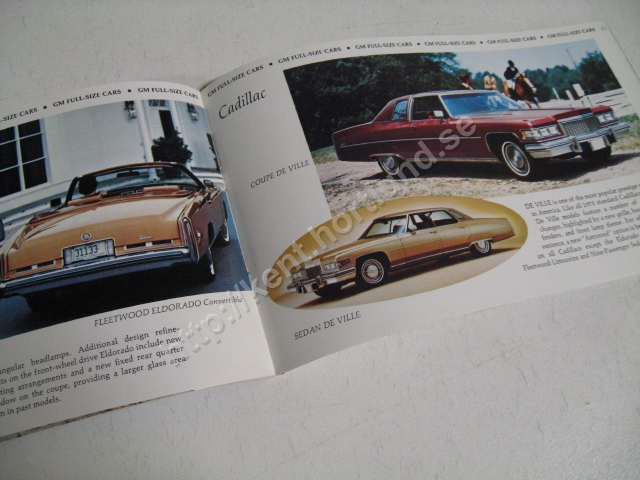 1975 GM broschyr årets fordon
