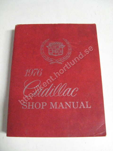 1976 Cadillac Shop Manual