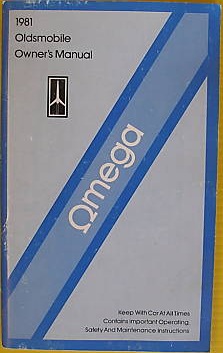 1981 Oldsmobile Omega Owner's Manual