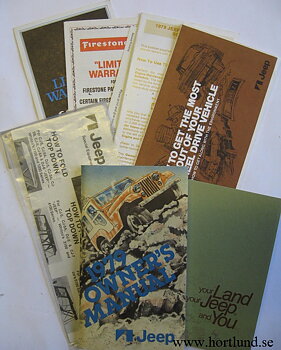 1979 Jeep  Owner's Manual alla modeller