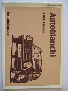 1976 - 1977 Autobiachi A112E Elegant Instruktionsbok