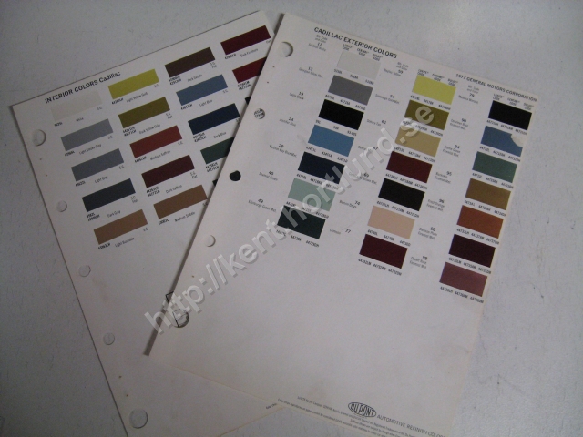 1977 Cadillac Colors du pont
