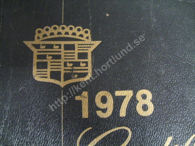 1978 Cadillac Service Manual supplement