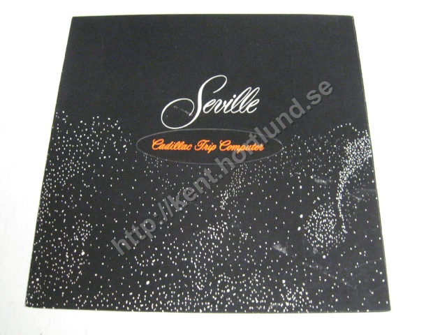 1978 Cadillac Seville Trip Computer Folder