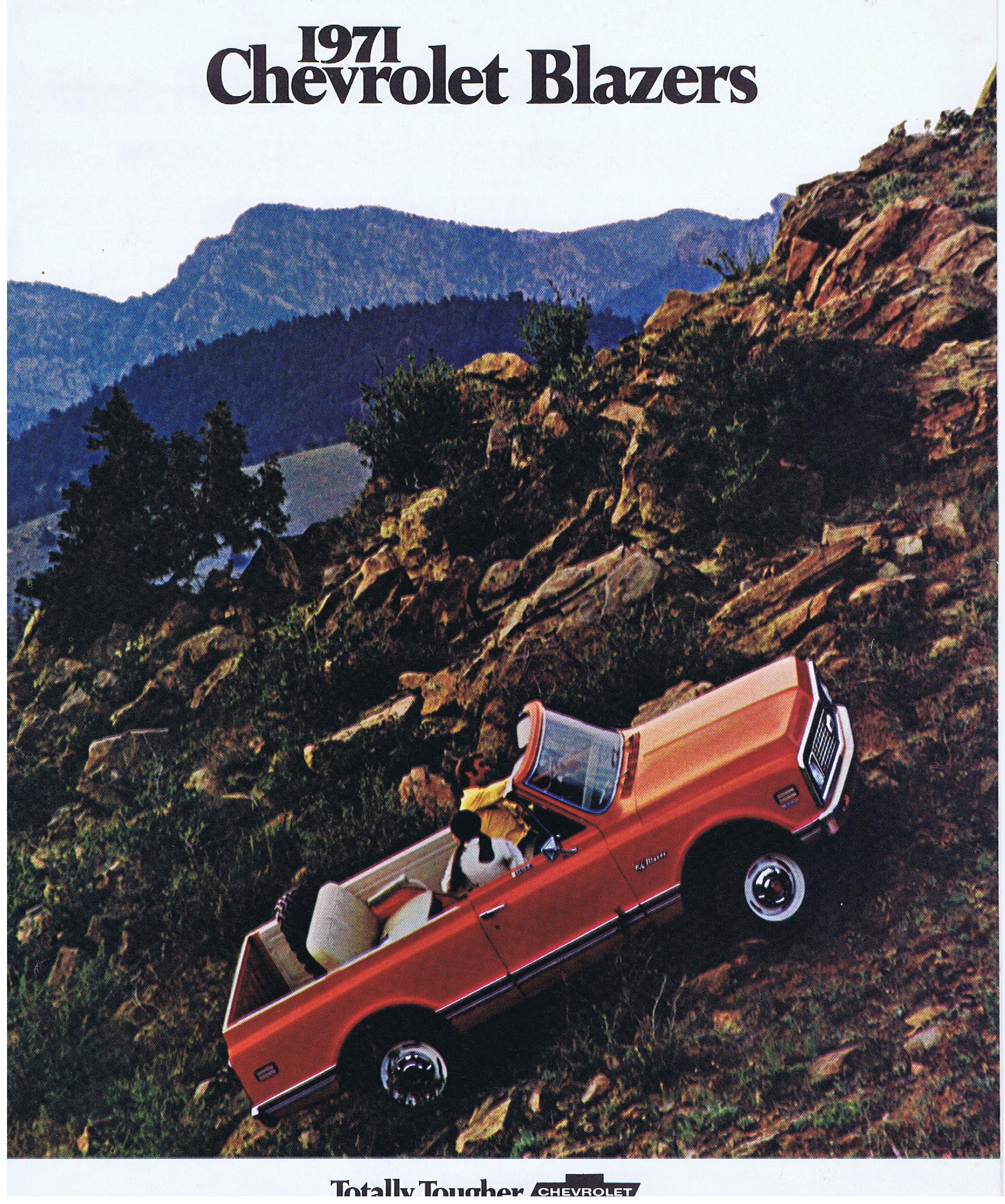 1971 Chevrolet Truck Försäljningsbroschyr Blazers