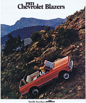 1971 Chevrolet Truck Försäljningsbroschyr Blazers