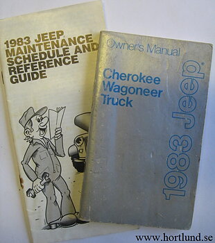 1983 Jeep  Owner's Manual alla modeller