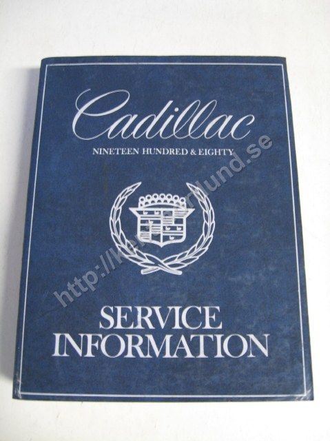 1980 Cadillac Service information