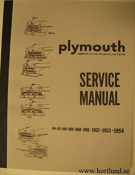 1946 - 1954 Plymouth Service Manual