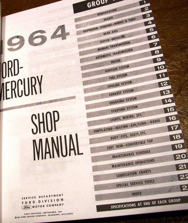 1964 Ford and Mercury Shop Manual - 2