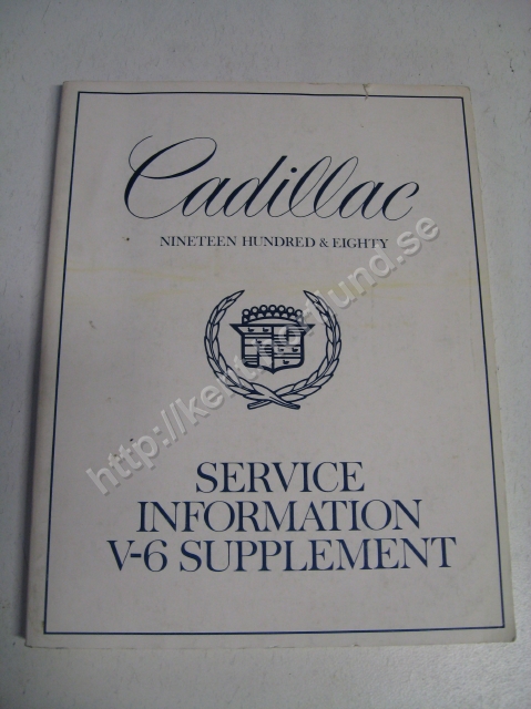 1980 Cadillac Service information V-6 supplement