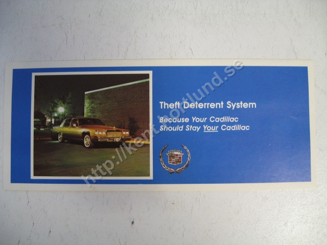 1980 Cadillac Försäljningsbroschyr