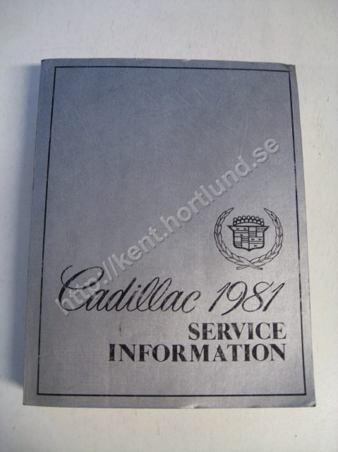 1981 Cadillac Service information