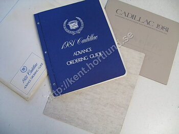 1981 Cadillac Advance ordering guide