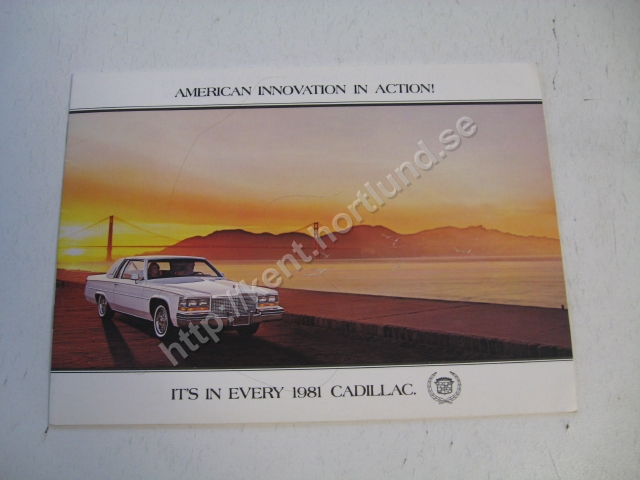 1981 Cadillac Försäljningsbroschyr