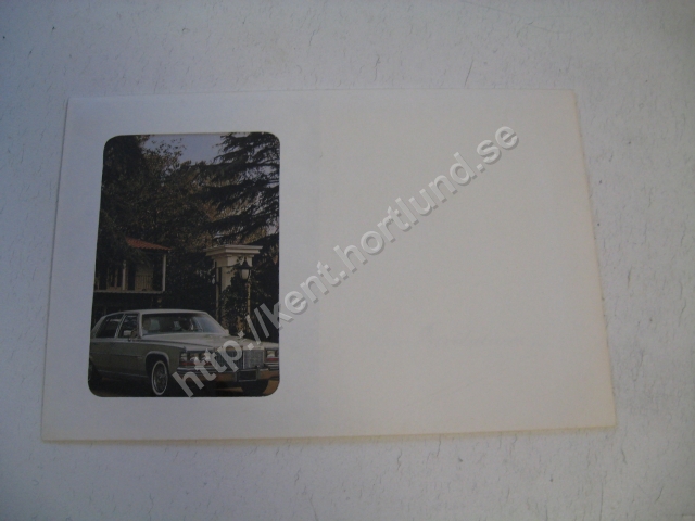 1981 Cadillac Försäljningsbroschyr