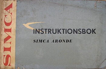 1961 Simca Aronde instruktionsbok svensk