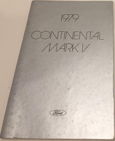 1979 Lincoln Continental Mark V Owners Manual