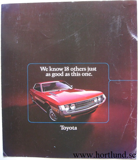 1972 Toyota alla modeller broschyr - 2