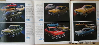 1972 Toyota alla modeller broschyr