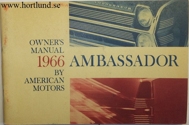 1966 AMC Ambassador Owner's Manual