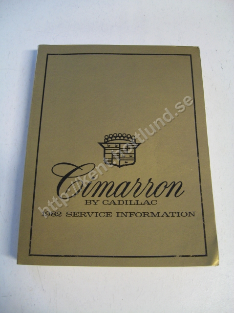 1982 Cadillac Cimarron Service information