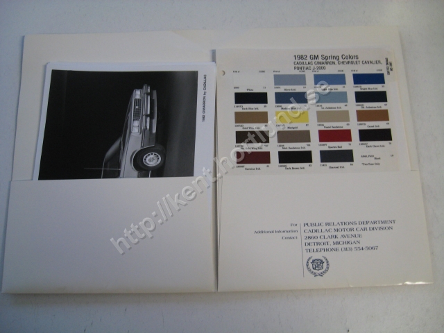 1982 Cadillac Cimarron Press kit
