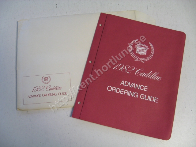1982 Cadillac Advance ordering guide