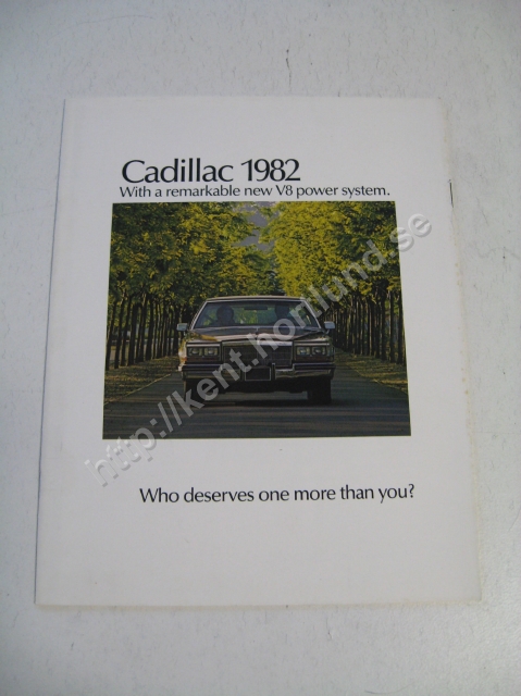 1982 Cadillac Försäljningsbroschyr